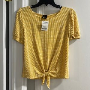 Marshall’s Yellow and White Striped Tye T-Shirt. Size M